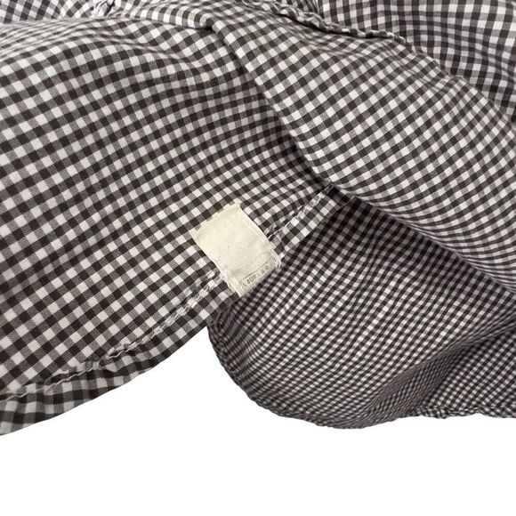 Lauren Ralph Lauren Button Up Top Womens  Size M Plaid Flip Cuff Black green tag - Picture 14 of 16